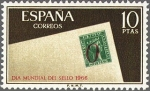Sellos de Europa - Espa�a -  ESPAÑA 1966 1725 Sello Nuevo Dia Mundial Del Sello Signo de Porteo de Alicante c/señal charnela