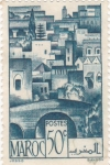 Stamps Morocco -  panorámica de Gandon