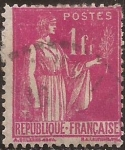 Stamps France -  Alegoría de la Paz  1937  1 Fr