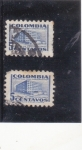 Stamps Colombia -  palacio de comunicaciones