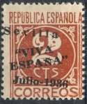 Sellos de Europa - Espa�a -  ESPAÑA_SCOTT 14L2 EMISION PATRIOTICA SEVILLA. $0,3