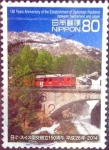 Stamps Japan -  Scott#3646f intercambio 1,25 usd  80 y. 2014