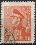 Stamps Iran -  IRAN 1951 Scott 960 Sello Retrato Militar Mohammad Reza Shah Pahlavi Usado