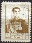 Stamps Iran -  IRAN 1954 Scott 0999 Sello Retrato Militar Mohammad Reza Shah Pahlavi Usado