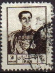 Sellos del Mundo : Asia : Irn : IRAN 1954 Scott 1002 Sello Retrato Militar Mohammad Reza Shah Pahlavi Usado