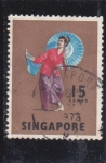 Stamps : Asia : Singapore :  traje típico