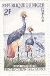 Stamps : Africa : Niger :    ave- grullas coronadas