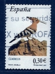 Stamps Spain -  Abubilla  (ave)