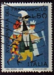 Stamps : Europe : Italy :  ITALIA 1974 Scott 1171 Sello Dia del Sello Carnaval Baile Mascaras Michel 1474 YV1206