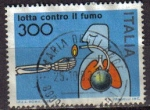 Stamps Italy -  ITALIA 1982 Scott 1504 Sello Lucha contra el Tabaco NO SMOKING Michel 1789 Usado