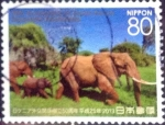 Stamps Japan -  Scott#3640 intercambio 1,25 usd 80 y. 2013