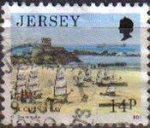 Sellos del Mundo : Europa : Reino_Unido : JERSEY 1989 Scott469 Sello Costa y Playas de Jersey Usado