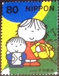 Stamps Japan -  Scott#2828j intercambio 1,00 usd 80 y. 2002