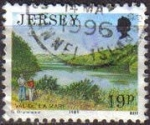 Stamps United Kingdom -  JERSEY 1989 Scott 474 Sello Costa y Playas de Jersey Usado