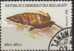 Stamps Madagascar -  MADAGASCAR 1992 Michel 1417 Sello Moluscos Mitra Mitra MALAGASY 12A
