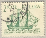 Stamps : Europe : Poland :  liniowiec-okret galeon siglo xviii