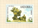 Stamps Andorra -  Centenario de la UPU