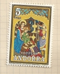 Stamps Andorra -  Navidad 1973
