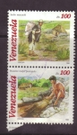 Stamps Venezuela -  Indio mucuchí- Hombre mape pescando