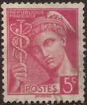 Stamps France -  Mercurio  1938  5 cents