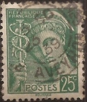 Stamps France -  Mercurio  1938  25 cents