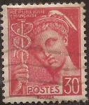 Stamps France -  Mercurio  1938  30 cents