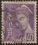 Stamps France -  Mercurio  1938  40 cents