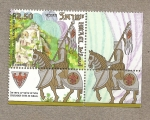 Stamps Asia - Israel -  Lugares de los Cruzados en Israel,Montfort