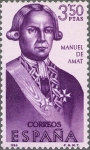 Stamps Spain -  ESPAÑA 1966 1756 Sello Nuevo VII Forjadores América Manuel de Amat