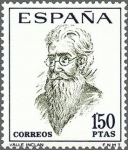 Stamps : Europe : Spain :  ESPAÑA 1966 1758 Sello Nuevo Literatos Españoles Valle Inclán