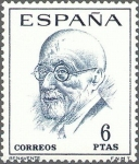 Stamps Spain -  ESPAÑA 1966 1760 Sello** Literatos Españoles Benavente