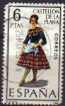 Stamps Spain -  ESPAÑA 1967 1778 Sello Trajes Típicos Españoles Castellón de la Plana Usado