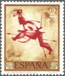 Stamps Spain -  ESPAÑA 1967 1784 Sello Nuevo Dia del Sello Homenaje al Pintor Desconocido Cueva La Saltadora Castell