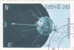 Stamps Laos -  aeronautica- Luna 1 