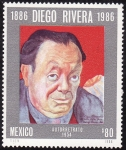 Sellos de America - M�xico -  DIEGO RIVERA -Autorretrato