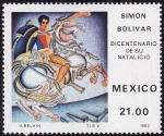 Stamps Mexico -  SIMON BOLIVAR