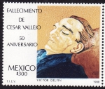 Stamps Mexico -  Fallecimiento de César Vallejo