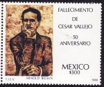 Sellos del Mundo : America : M�xico : Fallecimiento de César Vallejo