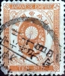 Stamps Japan -  Scott#79 intercambio, 0,45 usd 10 s, 1888