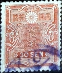 Stamps Japan -  Scott#141 intercambio, 0,50 usd 30 s, 1919