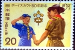 Stamps : Asia : Japan :  Scott#1130 m4b intercambio, 0,20 usd 20 y, 1972