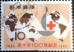 Stamps Japan -  Scott#794 intercambio, 0,20 usd 10 y, 1963