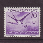 Stamps Europe - Liechtenstein -  serie- Aves