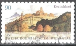 Sellos de Europa - Alemania -  Dos castillos con vistas el de Ludwigstein (Hessia) y la ruina del castillo Hanstein (Thuring).