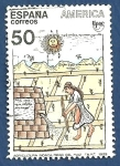 Stamps Spain -  Edifil 3035 Agricultura incaica 50