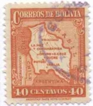 Stamps Bolivia -  Mapa de Bolivia