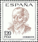 Stamps Spain -  ESPAÑA 1967 1830 Sello Nuevo Serie Centenario Celebridades Juan de Bethencourt c/señal charnela