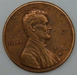 monedas de America - Estados Unidos -  1982 D one cent