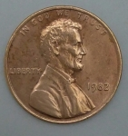 monedas de America - Estados Unidos -  1982 one cent