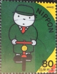 Stamps Japan -  Scott#2828g intercambio, 1,00 usd, 80 y. 2002